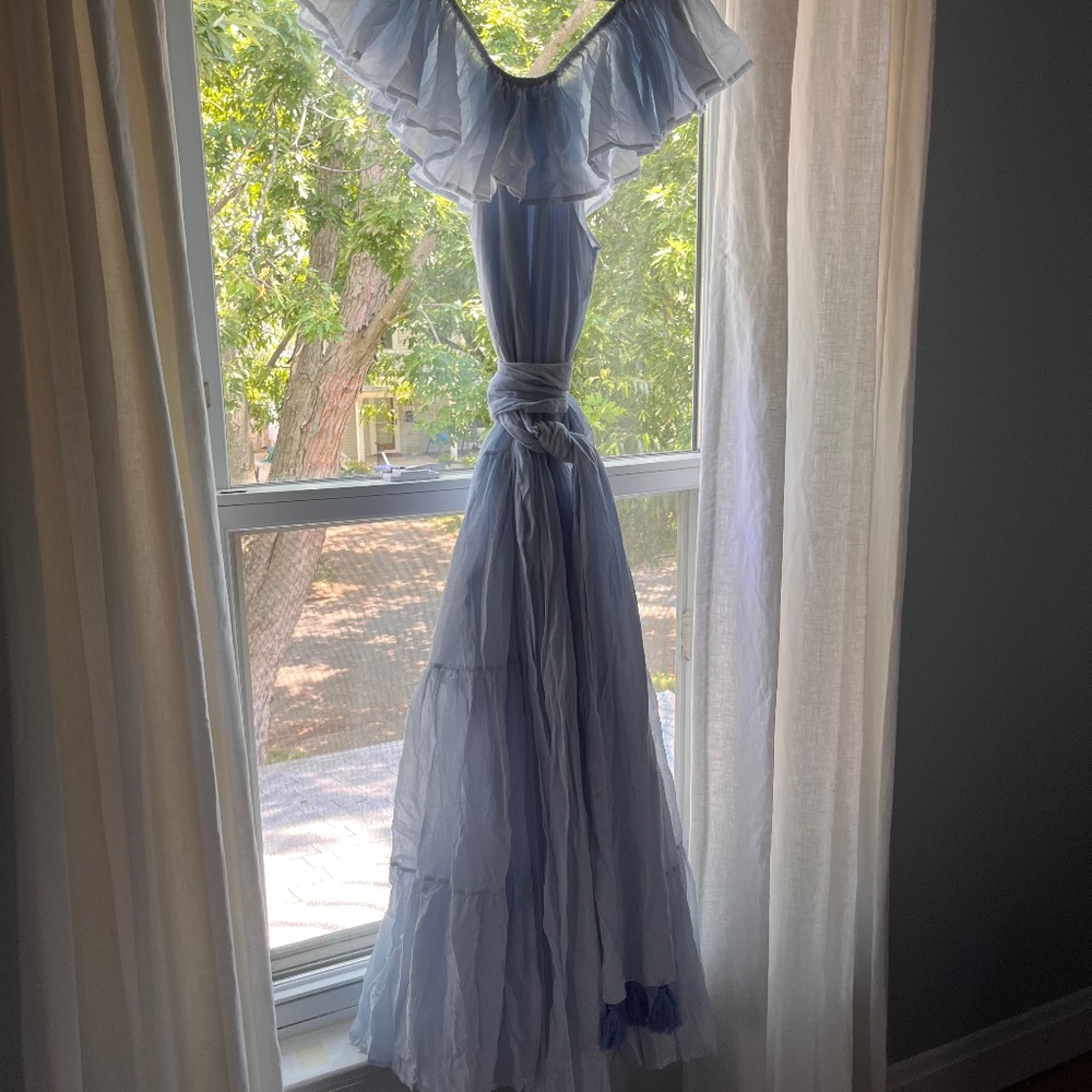 XS/S Erika Peña Orchid Ruffle Maxi Dress